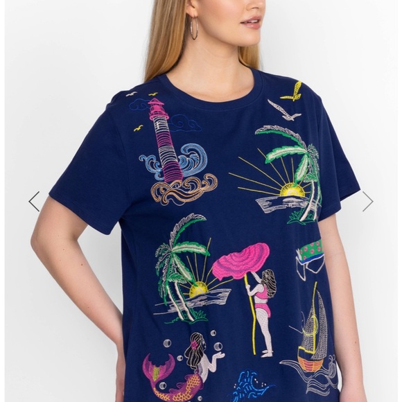 Johnny Was Crew Neck Tee w/recyclable bag - Picture 2 of 5